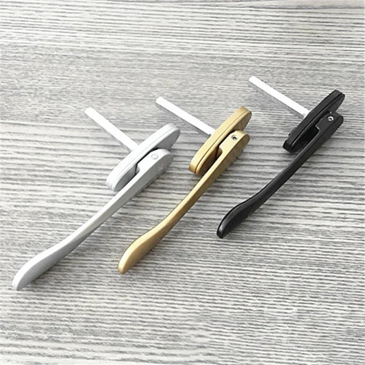 Zinklegierung-Griff für Kipp-Dreh-Fenster mit Wärmedämmprofil, Fliegengitter-Fenstergriff, faltbarer Türgriff, schwertförmiger dünner flacher quadratischer Stahlgriff