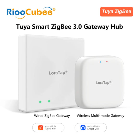LoraTap ZigBee-verkabeltes Gateway-Hub und drahtloses Multimode-Gateway – Bridge-Steuerzentrale, ausschließlich kompatibel mit Tuya Smart Life